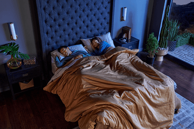a couple enjoying their slumber