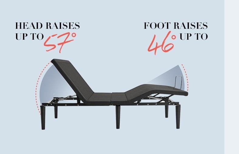 EASE base with head and foot raised
