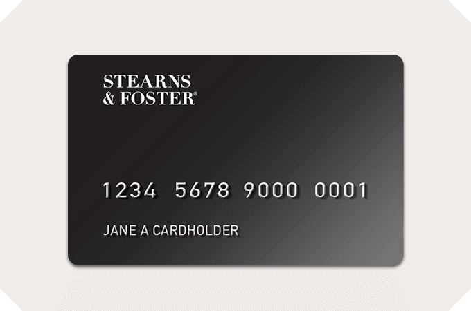 a Stearns & Foster card design